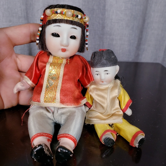 Antique Japanese Oriental Bisque dolls